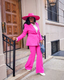 Extra Wide Brim Hat Pink